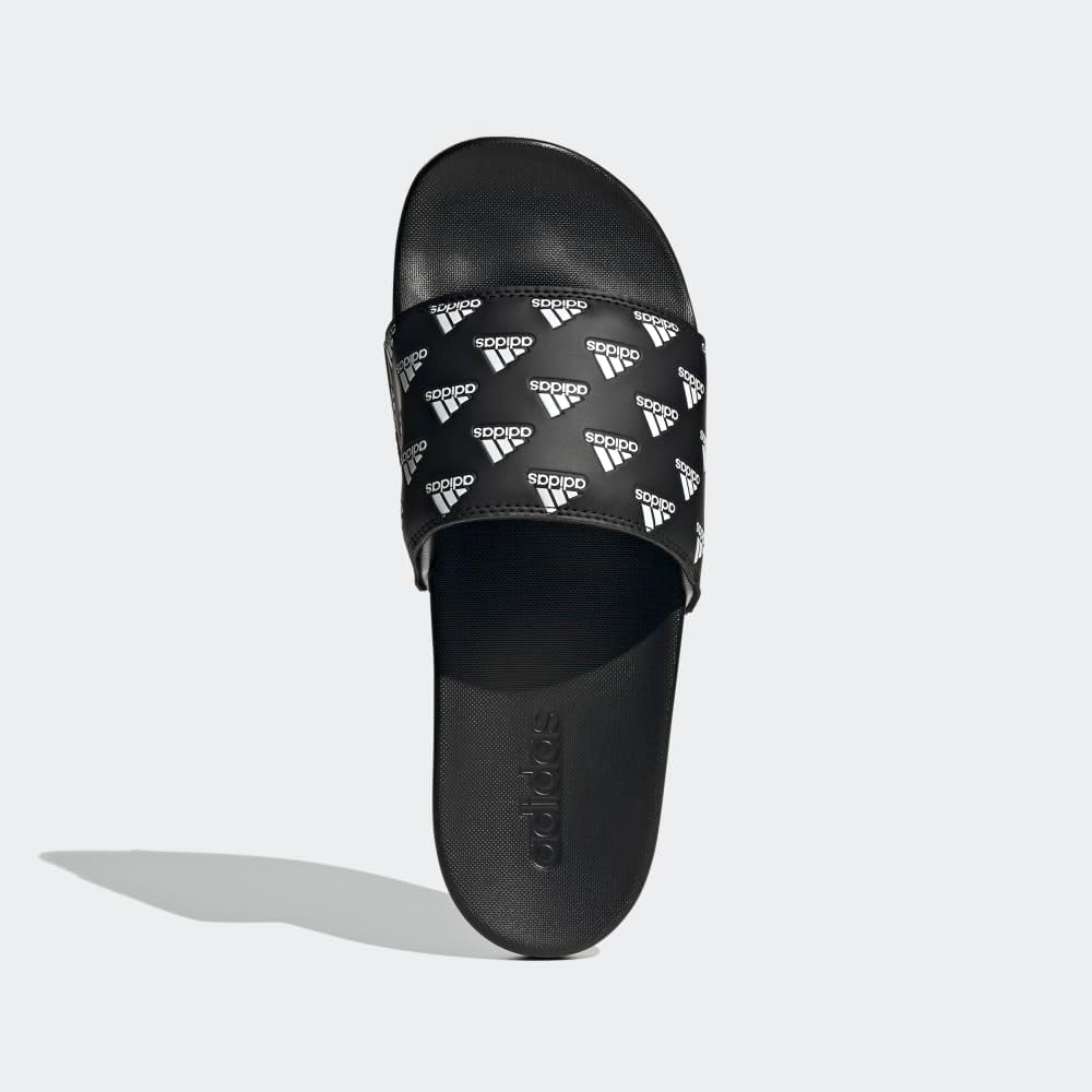 Шлепанцы adidas Adilette Comfort (унисекс), белый/черный — фото 3
