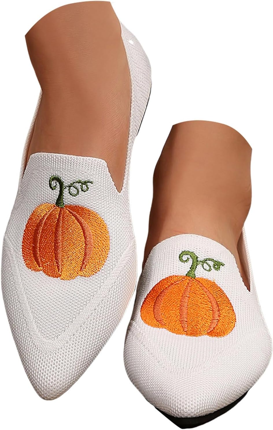 

Женские слипоны Hbeylia для Хэллоуина, обувь для ходьбы, осенний дизайн с тыквой, массивная подошва, высокие каблуки, низкие кеды из холщовой ткани, клетчатые, противоскользящие, для вечеринок, белый