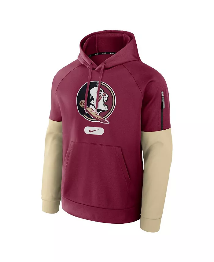Мужской гранатовый перфоманс худи с регланным кроем Florida State Seminoles Nike — фото 2