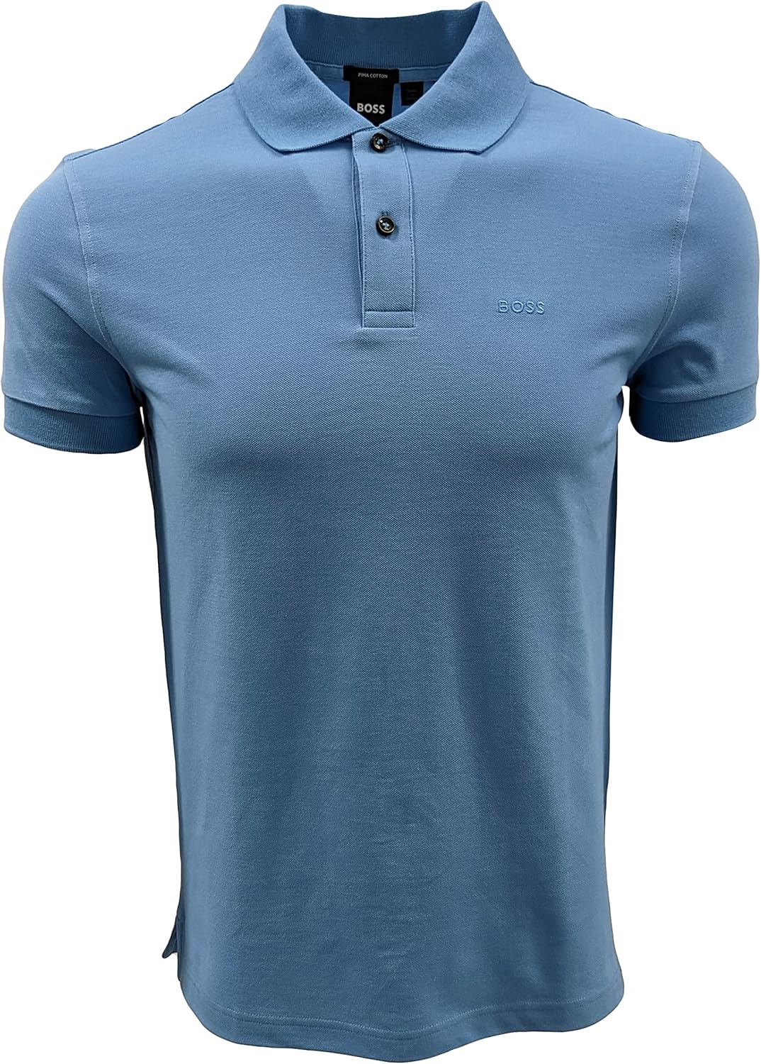 

Hugo Boss мужская поло Firenze Regular Fit из пима-хлопка 50182831, Open Blue (2023 Logo)
