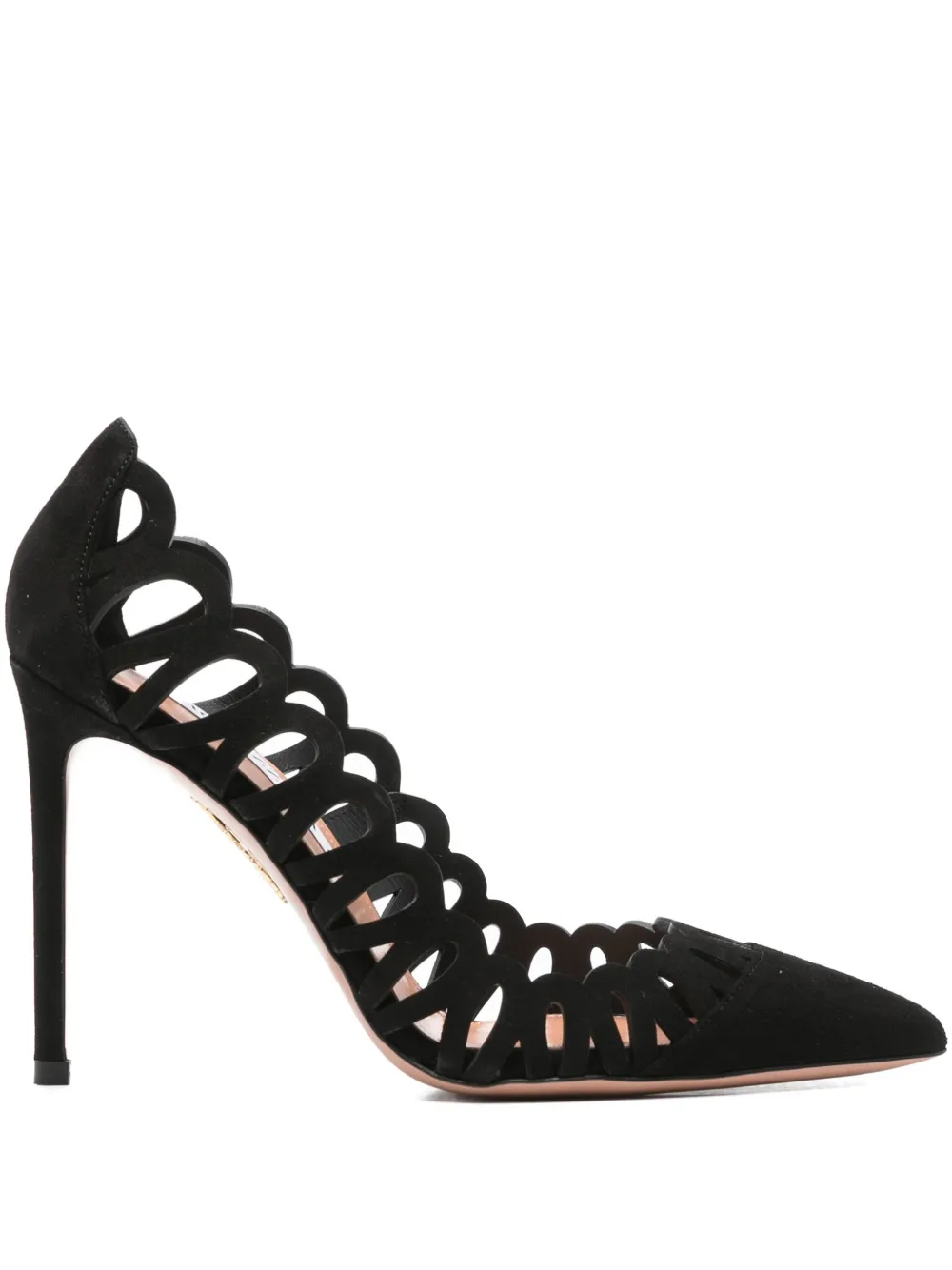 Туфли на шпильке с вырезами Aquazzura, черный