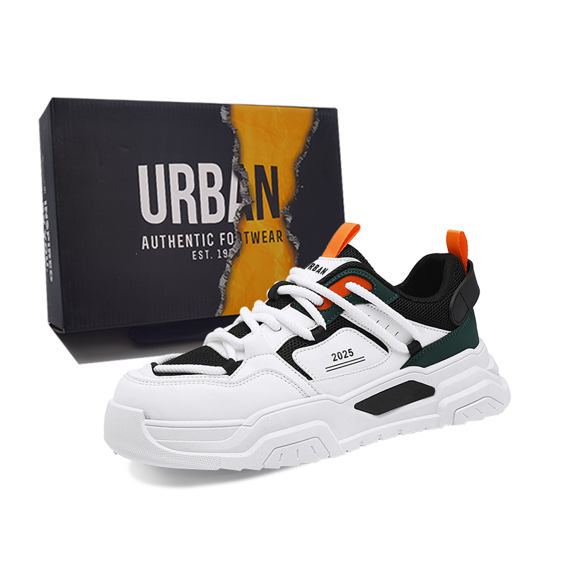 

Нескользящие износостойкие низкие повседневные туфли для мужчин URBAN AUTHENTIC, White Black