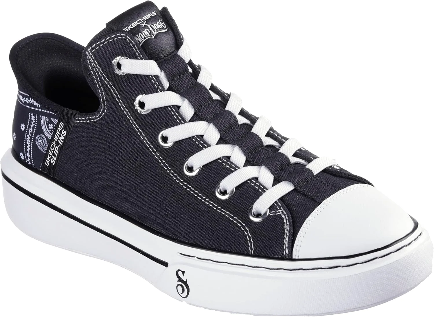 Мужские кроссовки Skechers Snoop Dogg: Snoop ONE-Double G Hands Free Slip-Ins, черный — фото 4