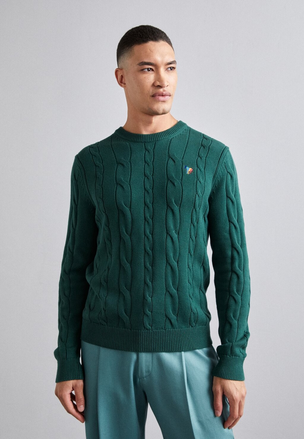 

Свитер CREW NECK PS Paul Smith, бутылочно-зеленый
