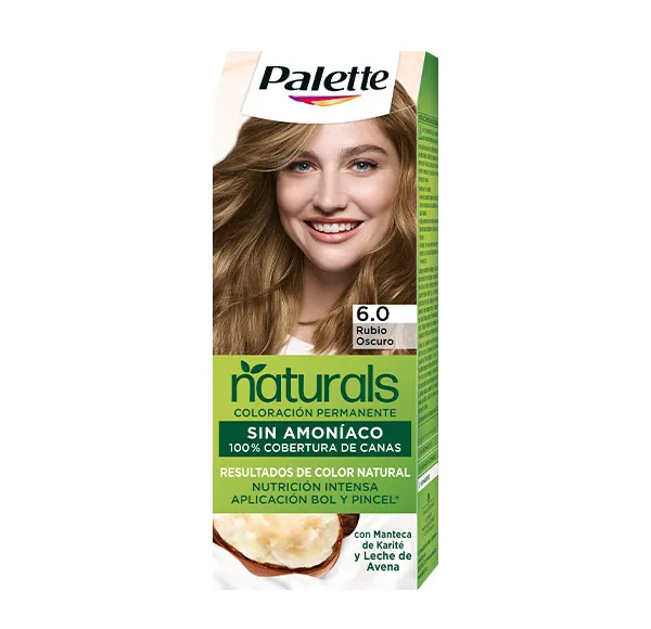 

Крем-краска для волос без аммиака Naturals Coloración Permanente Palette Naturals, цвет rubio oscuro