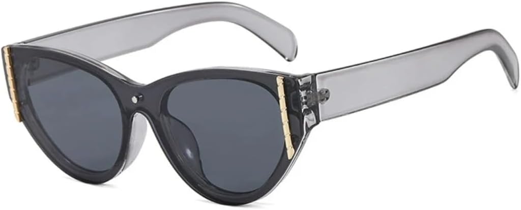 

Модные солнцезащитные очки для женщин и мужчин, винтажные очки «кошачий глаз», женские очки для путешествий и вождения, мужские очки с защитой от УФ-излучения UV400 VVTWSSW, Gray Gray