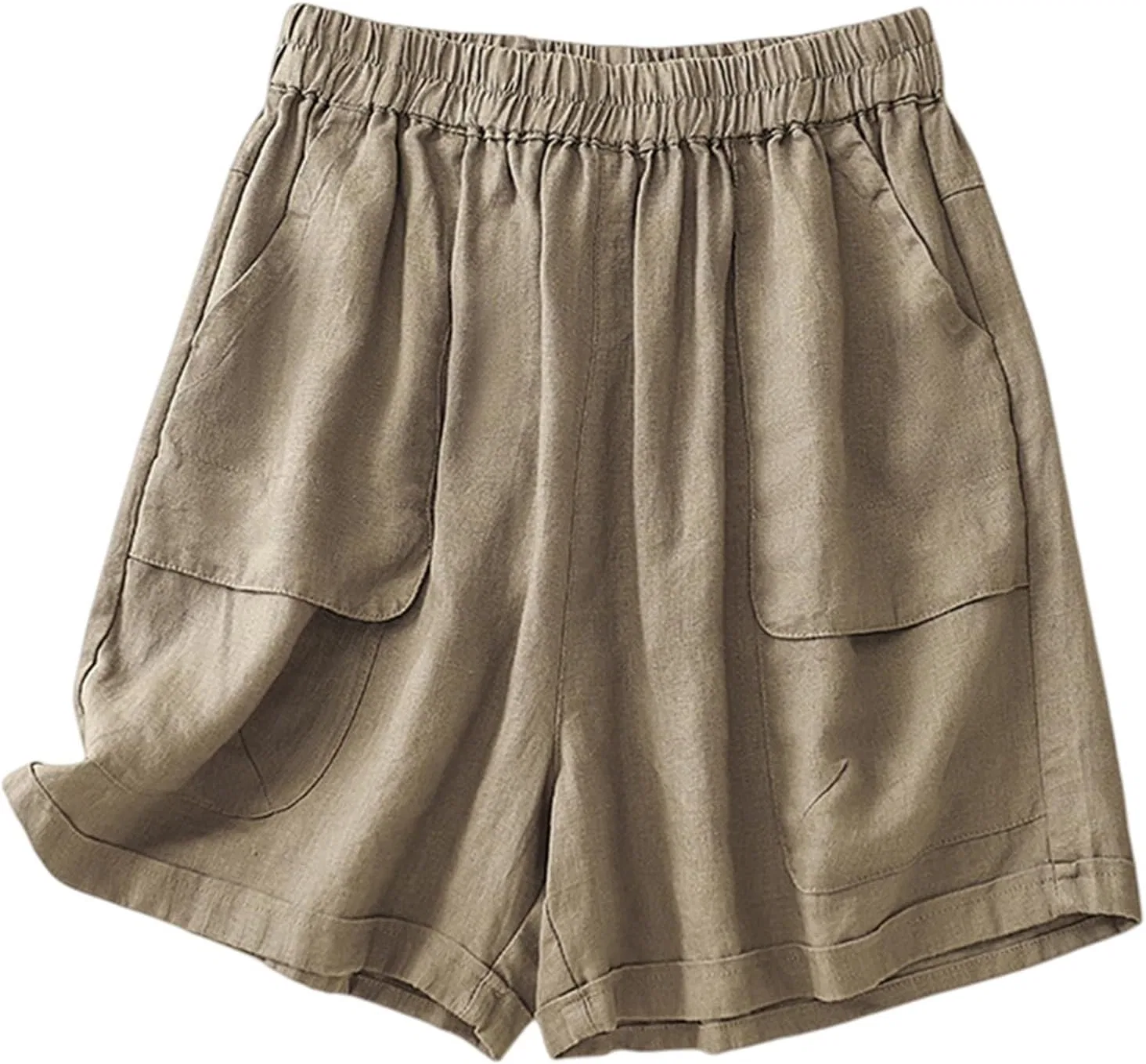 Бермуды женские на завязках с карманами, Khaki
