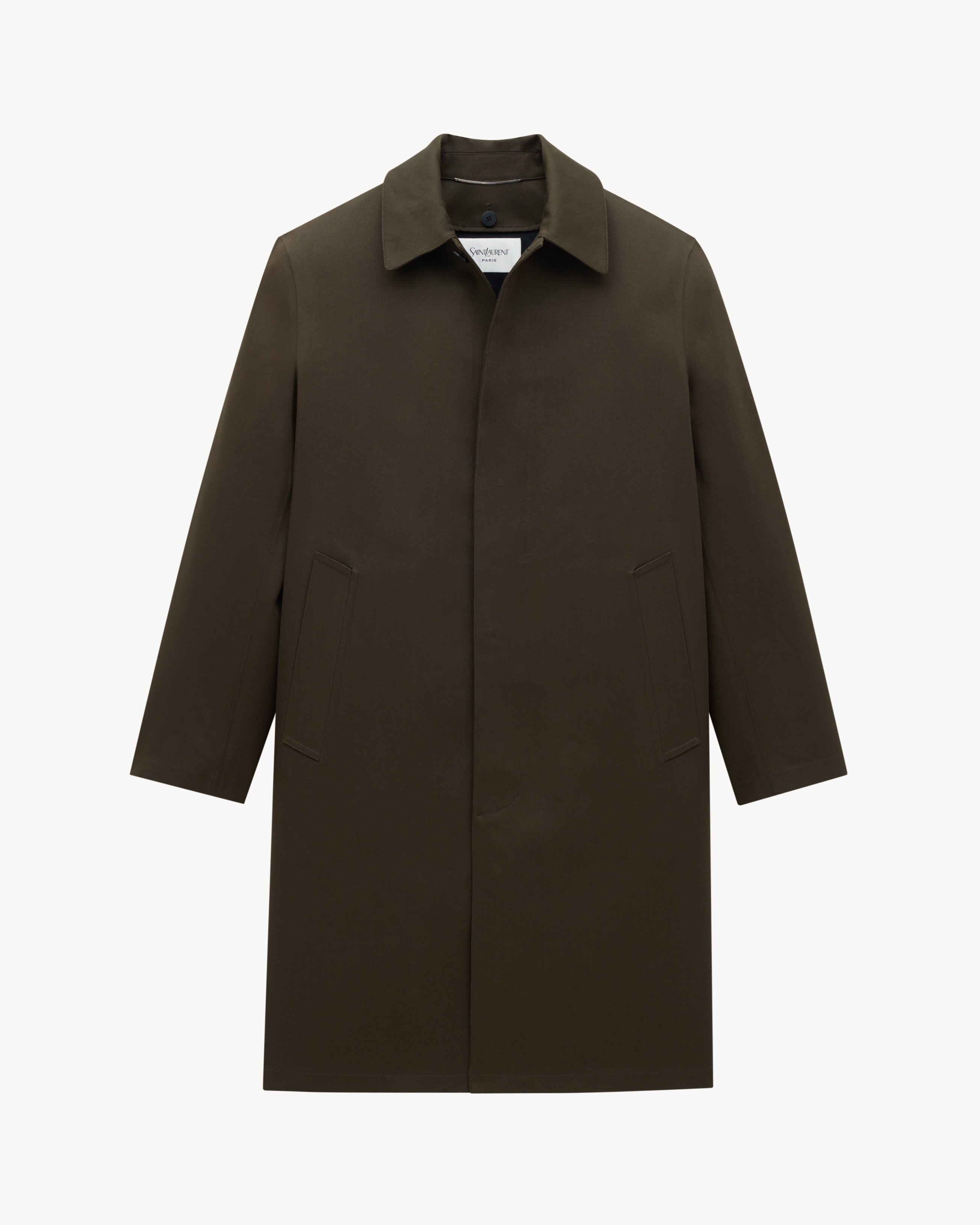 

Плащ из водоотталкивающей ткани Saint Laurent, зеленый