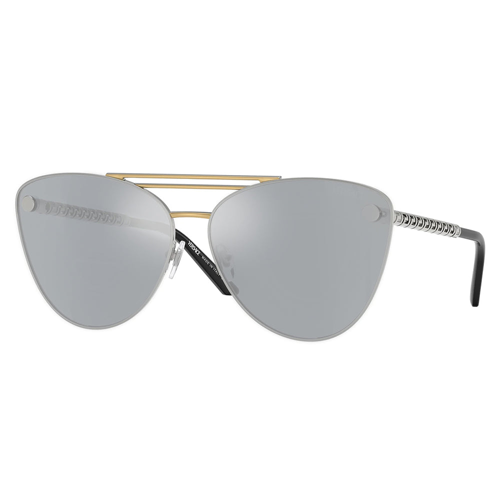 

Versace VE 2267 15141U 64 мм женские солнцезащитные очки «кошачий глаз», серебряный/золотой