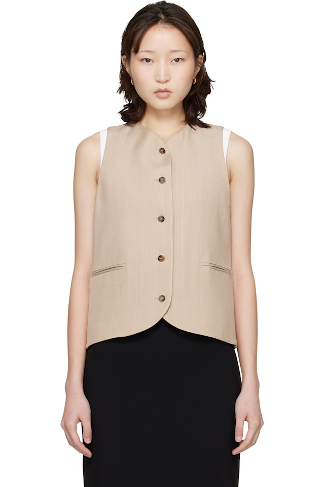 

Жилет Paco, сшитый на заказ Loulou De Saison, бежевый