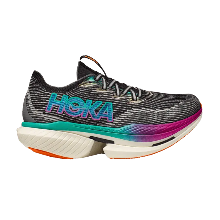 

Кроссовки HOKA Cielo X1 Black Electric Aqua, черный