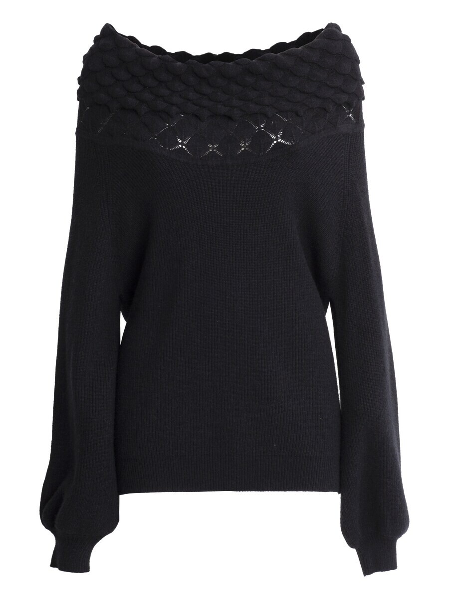 

Тонкий вязаный свитер Influencer Sweater Fancy, черный