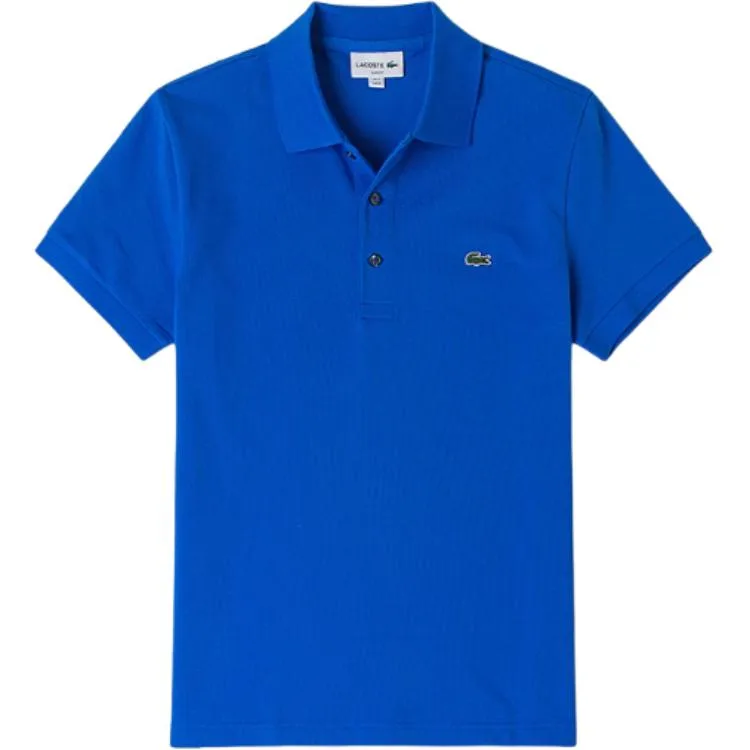 Поло Lacoste с коротким рукавом, нашивка-логотип, синий-B9U