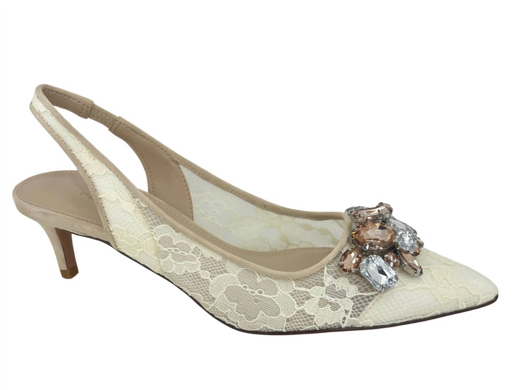 Женские мюли Adenn Kitten Heel на шлейке бежевые PELLE MODA