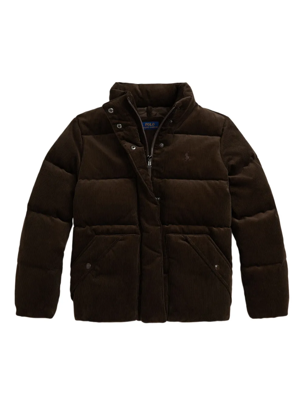 

Вельветовый пуховик POLO RALPH LAUREN KIDS, коричневый