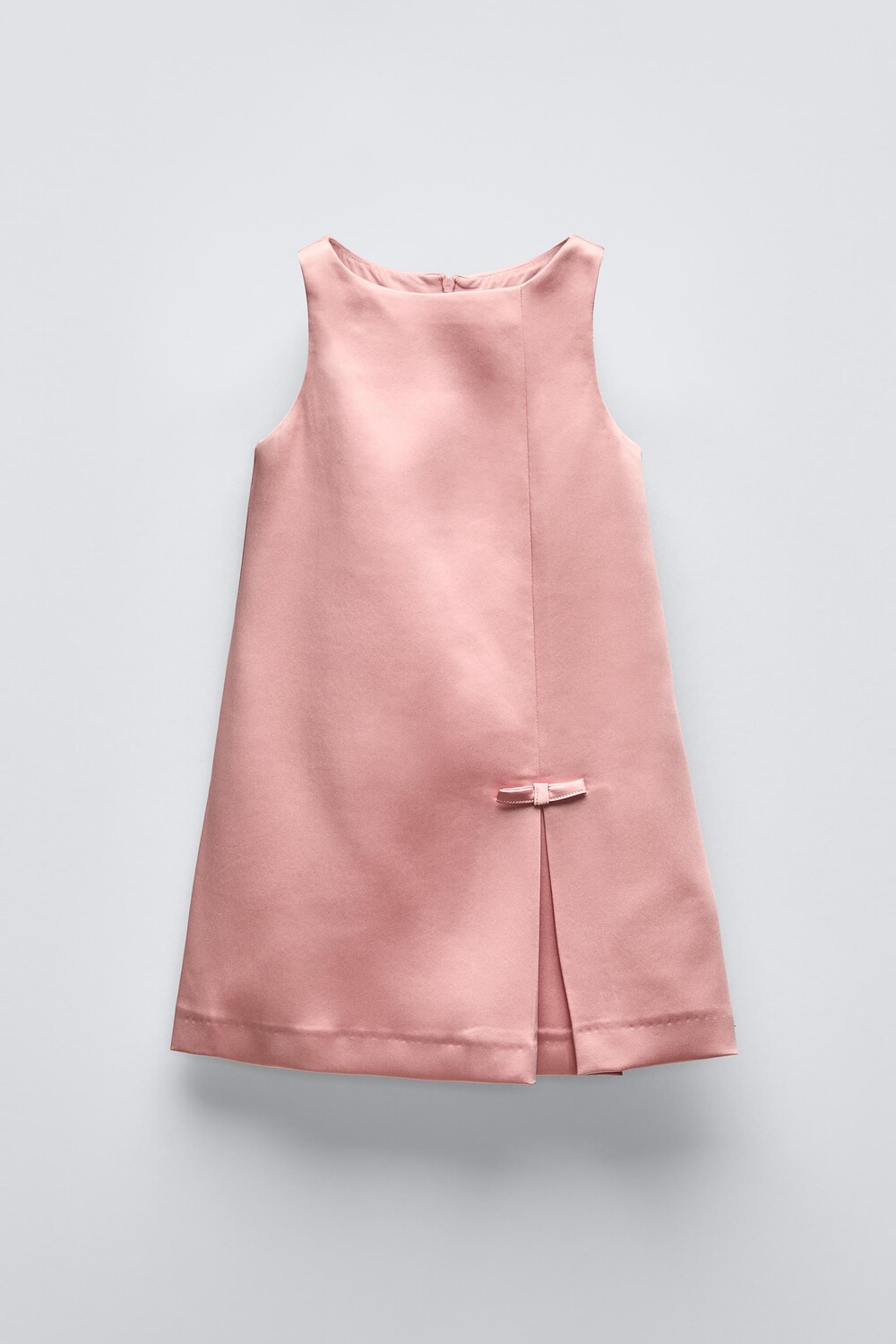 

Платье с атласным бантом ZARA, бледно-розовый