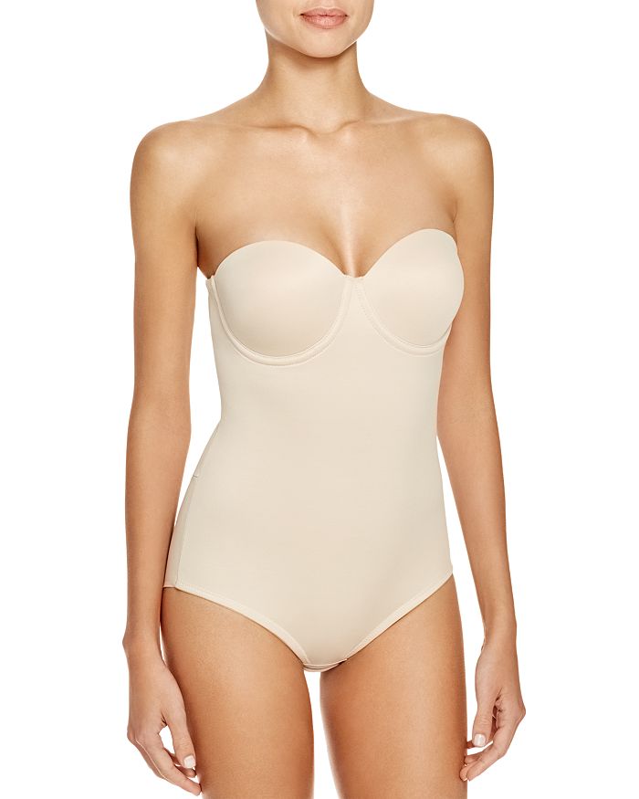 

Очень упругий боди без бретелек TC Fine Intimates, коричневый/бежевый