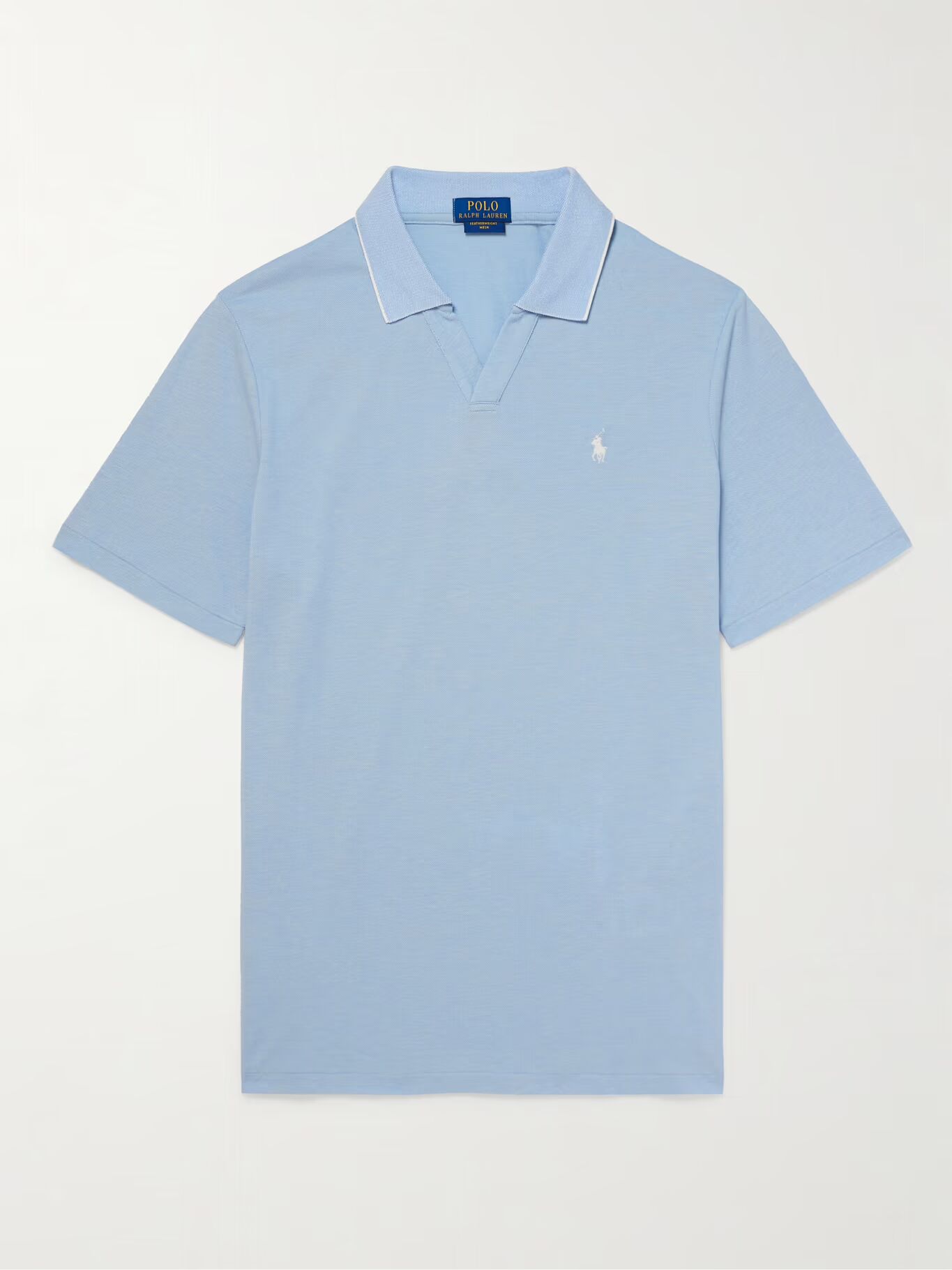 

Рубашка-поло из хлопкового пике с вышитым логотипом POLO RALPH LAUREN, синий