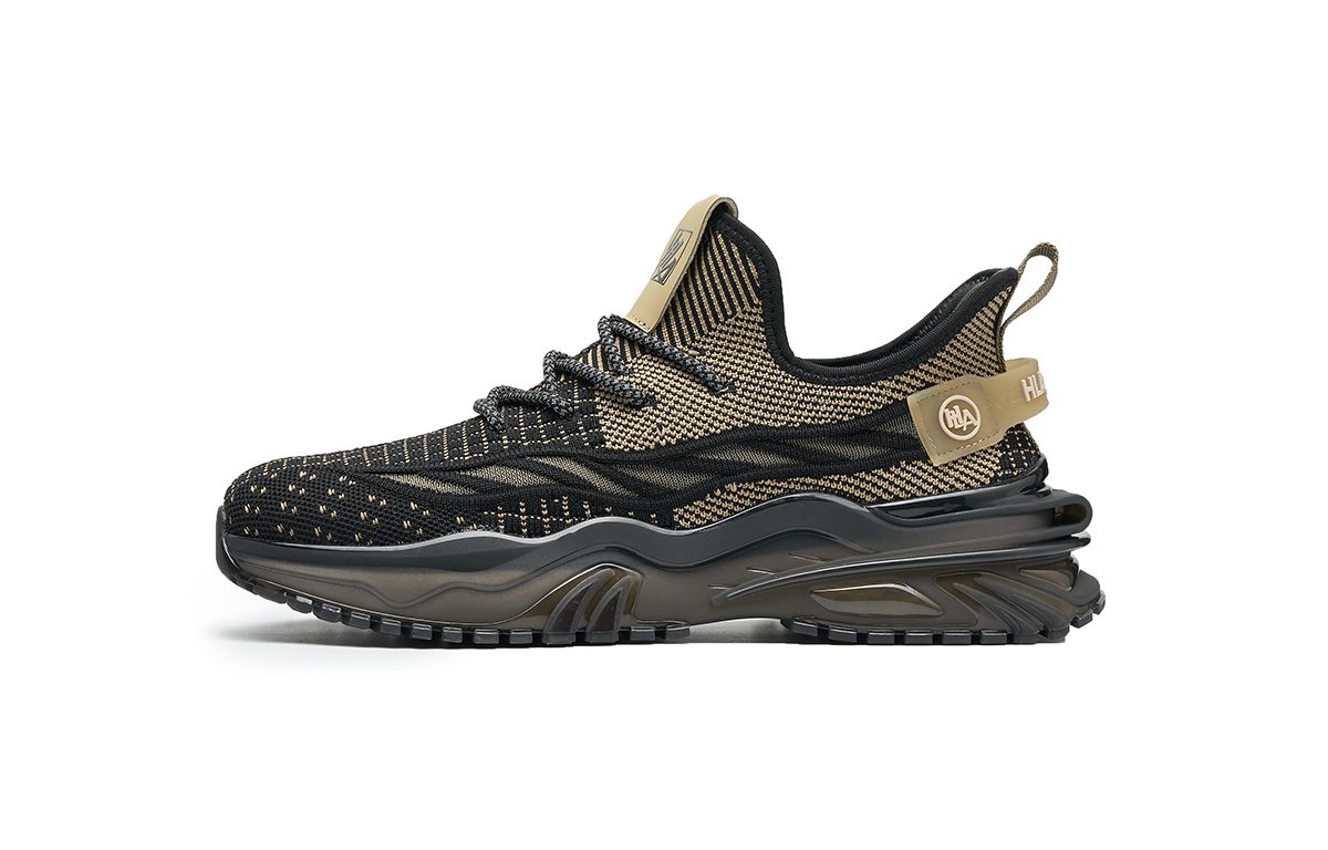 

HLA Мужские повседневные кеды Low Top в цвете Black/Black Gold, цвет Black Gold
