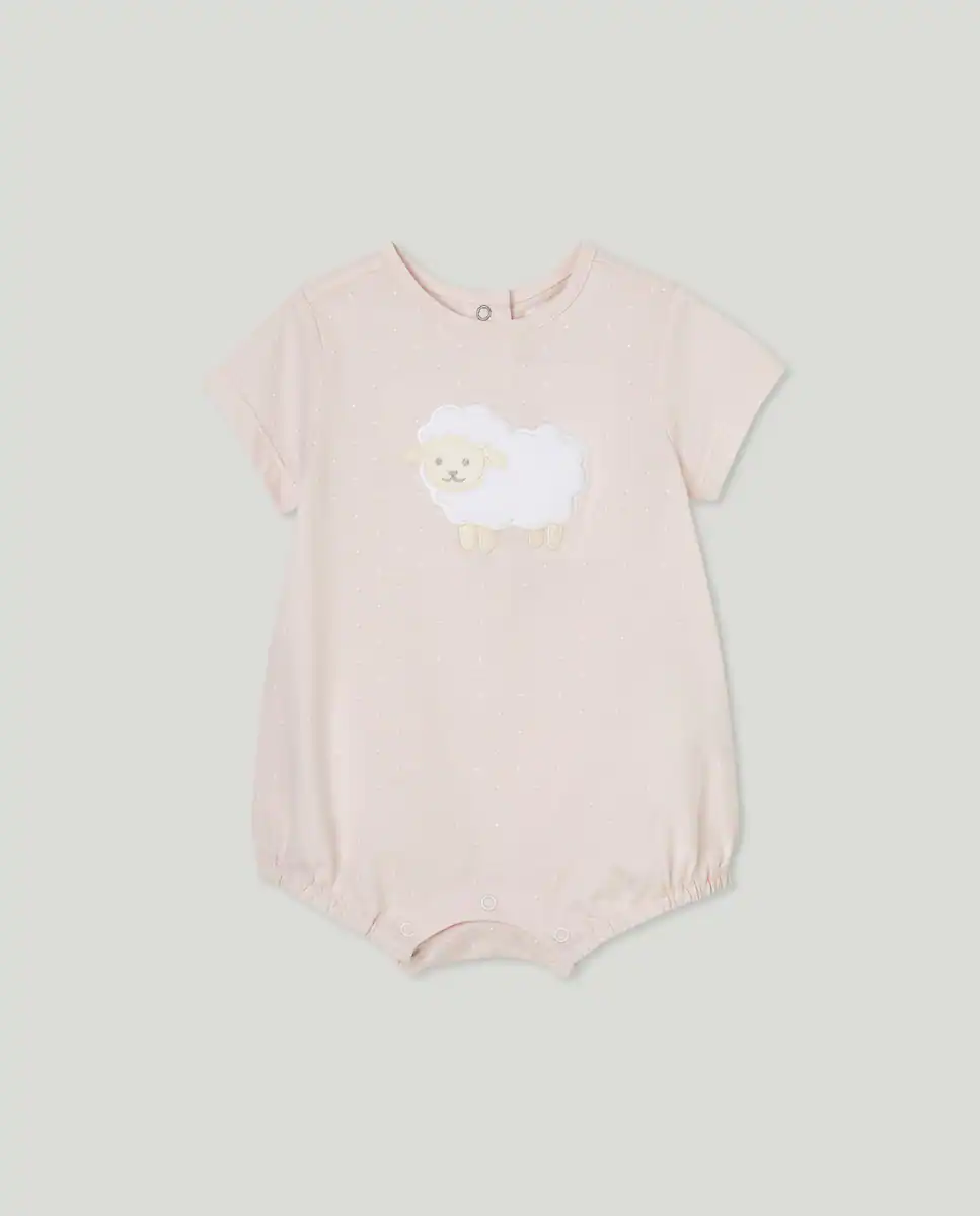 

Короткий комбинезон для девочки Cotton Juice, цвет Rosa
