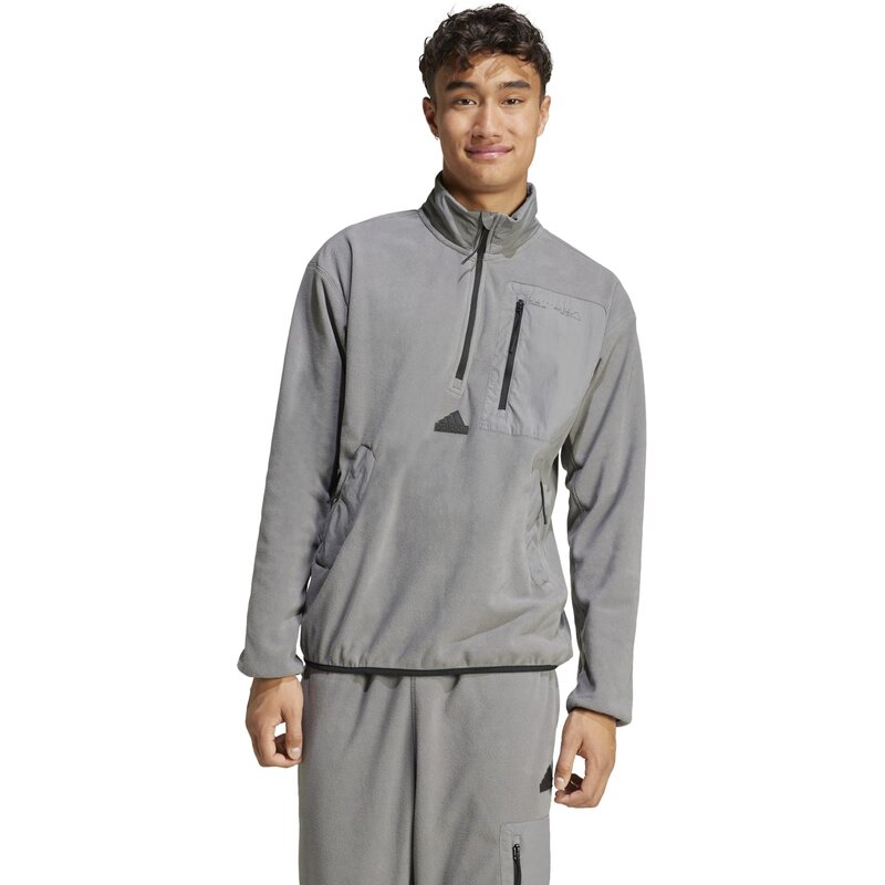 Rolli city escape флис с застежкой-молнией 1/2 Adidas, цвет grefou — фото 2