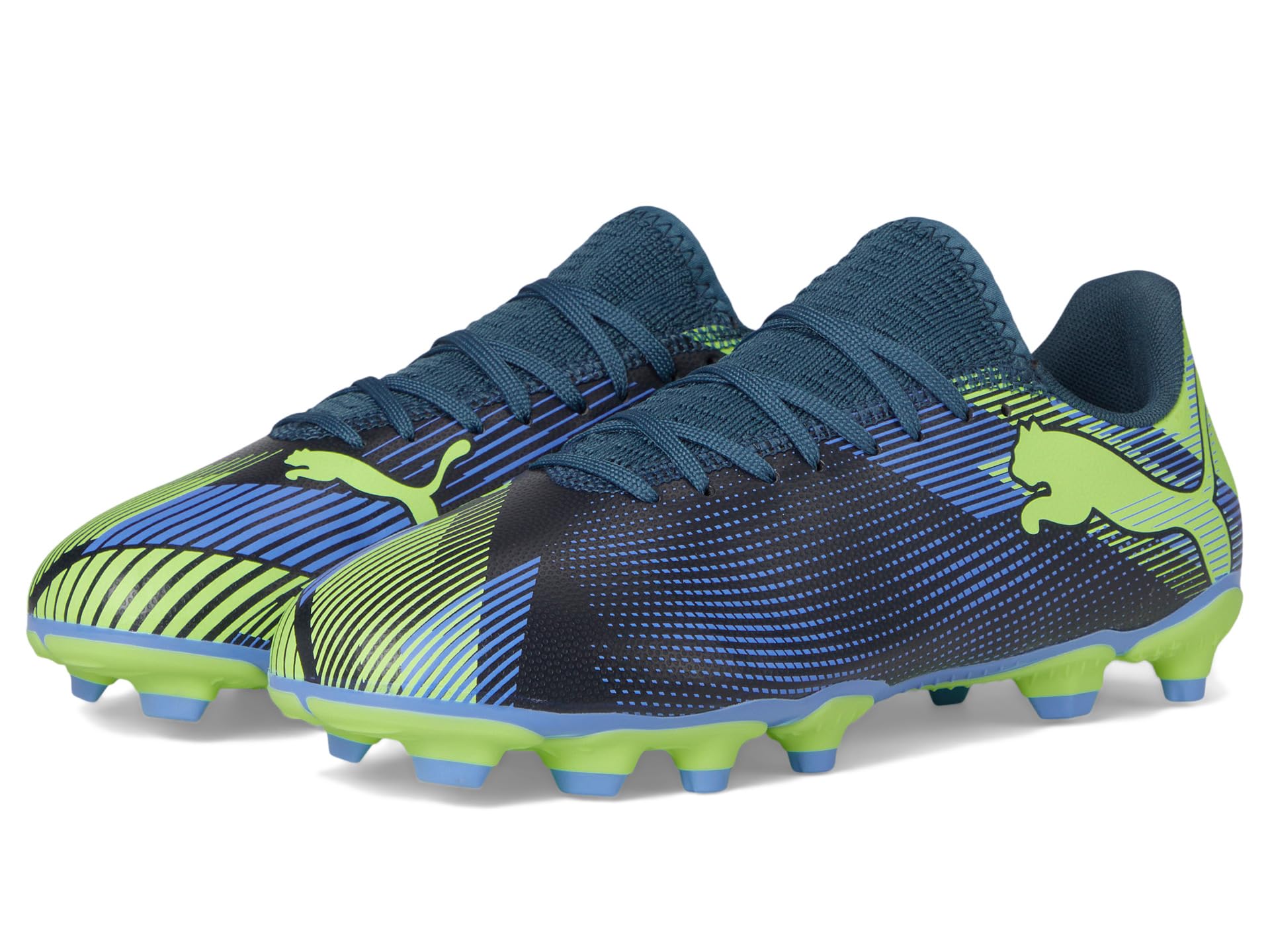 

Кроссовки PUMA Kids Future Play Firm Artificial Ground, Gray Skies/Elektro Purple/Fizzy Apple/Puma White