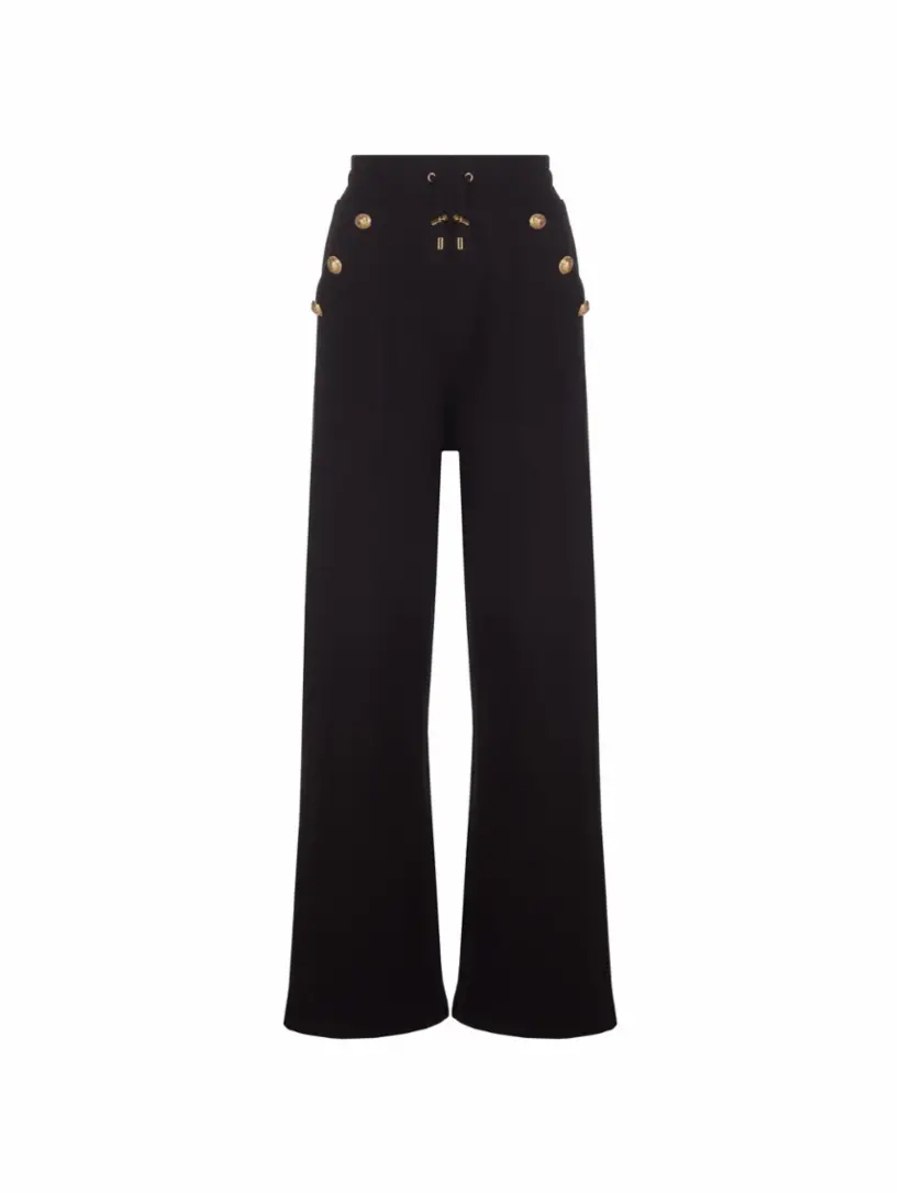 

Хлопковые спортивные брюки Balmain, черный