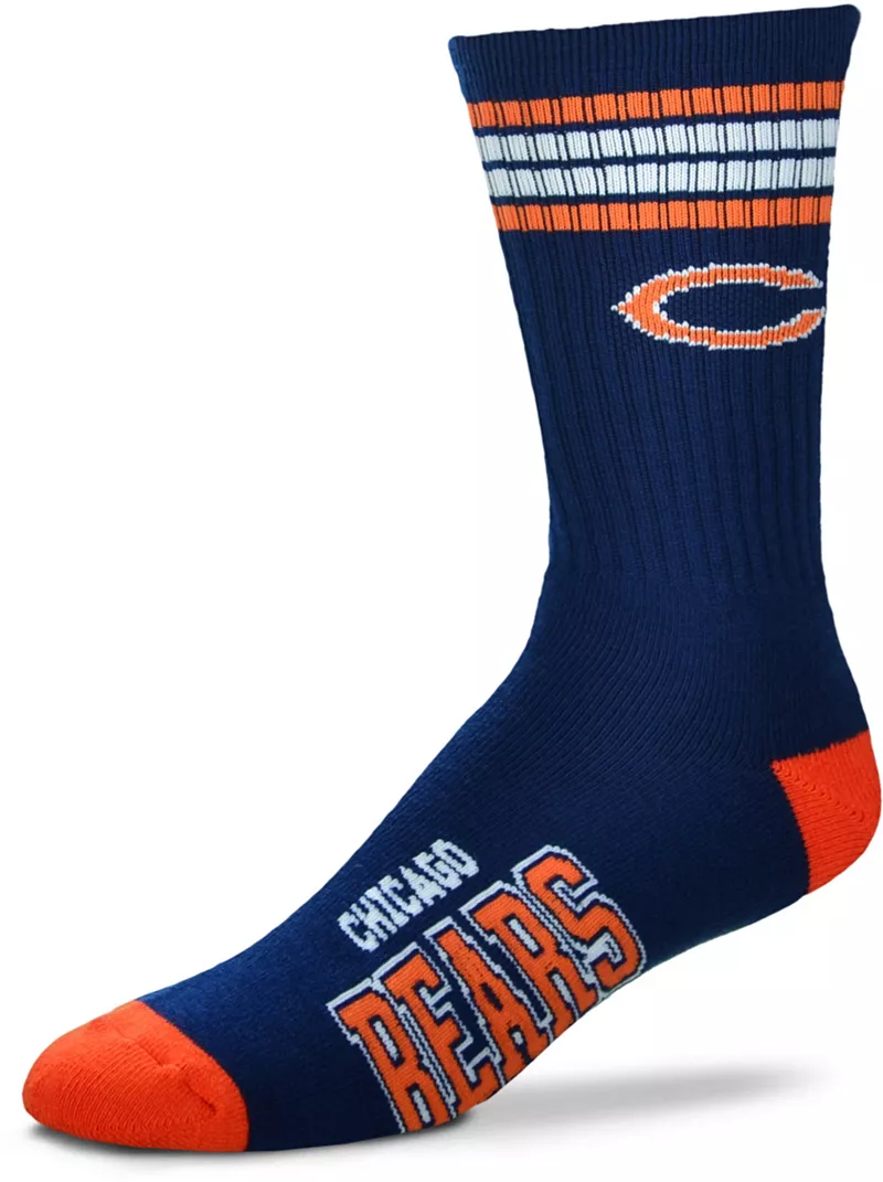 

Носки с четырьмя полосками For Bare Feet Chicago Bears Deuce
