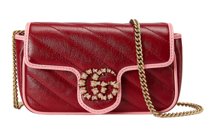 Мини-сумка Gucci GG Marmont через плечо из натуральной кожи — фото 2