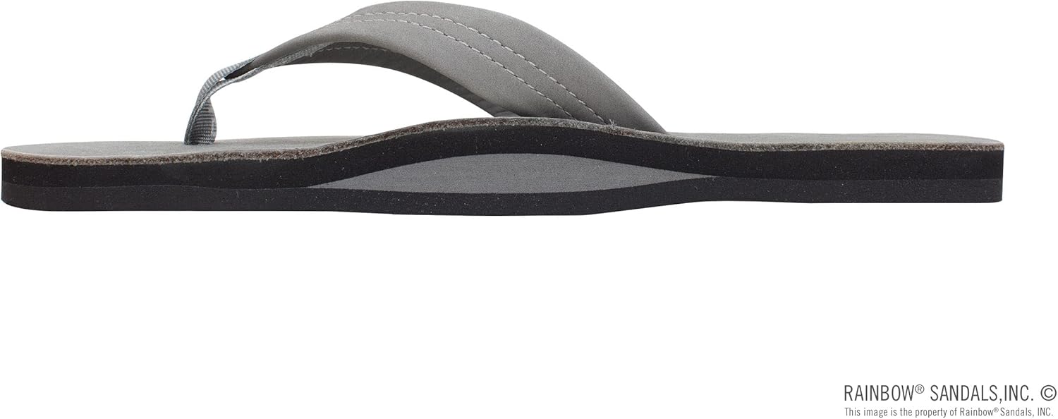 Мужские сандалии Rainbow Single Layer Premier из кожи Rainbow Sandals, серый — фото 2