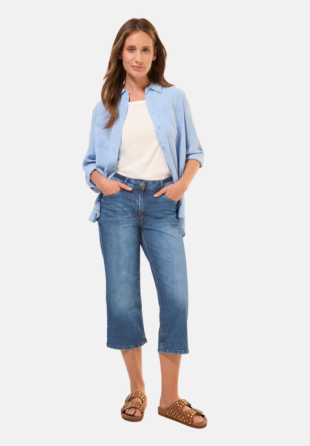 

Джинсовые шорты 3/4 Cecil, цвет Blau