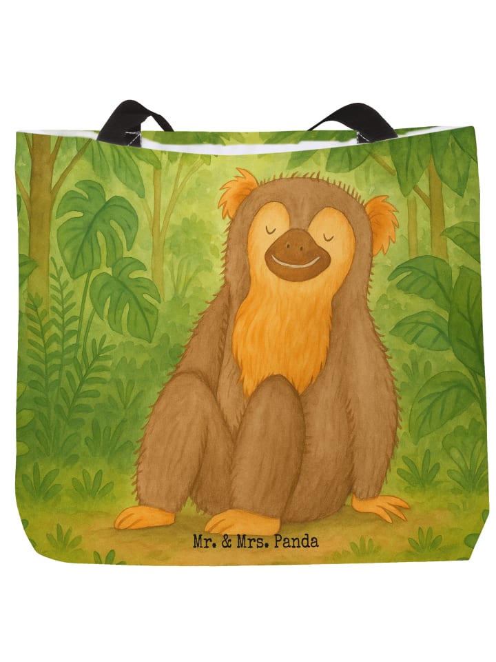 

Mr. & Mrs. Panda Дорожная сумка с изображением обезьянки, без надписи, белого цвета