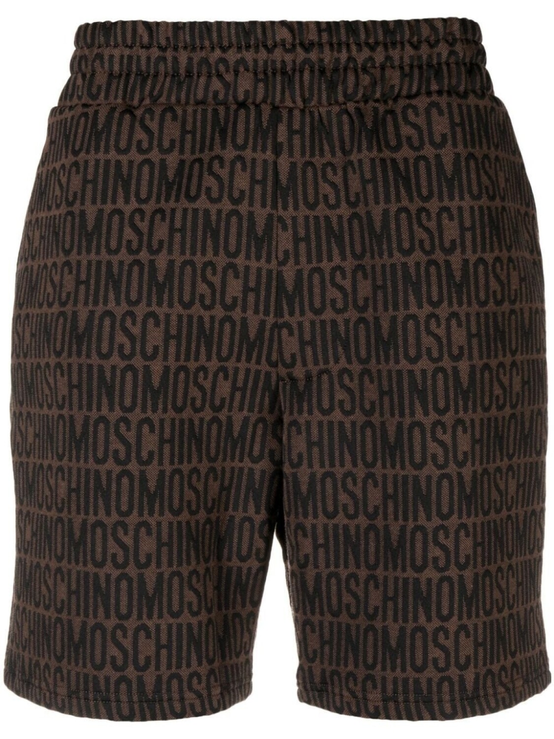 

Moschino спортивные шорты с монограммой, коричневый