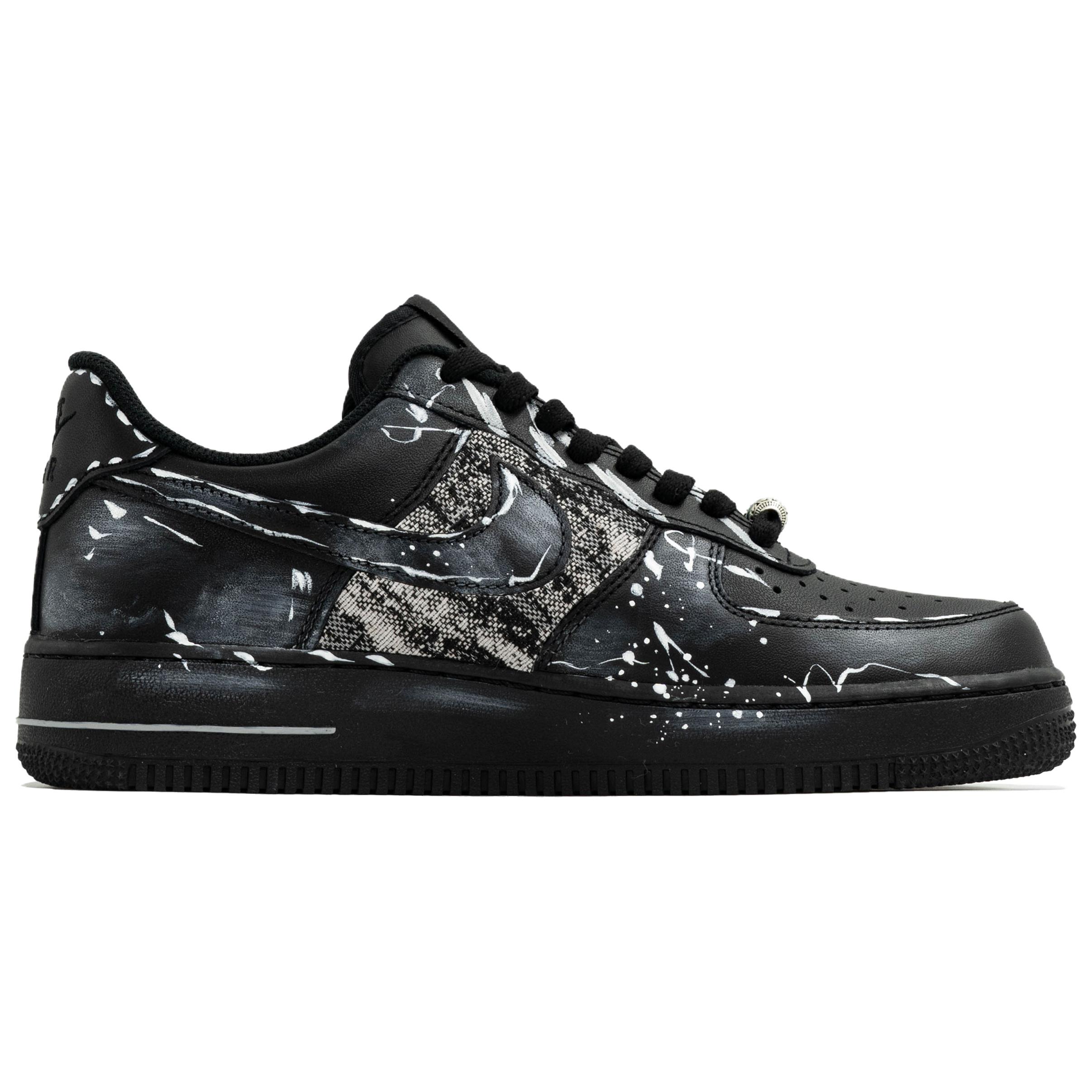 Nike Air Force 1 Wan Hua Nong, Liao, Shopping Bag Abrasion Resistant Low top Skateboard Shoes мужские черно-серые — фото 4