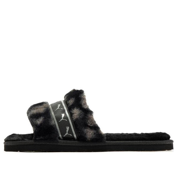 Тапочки fluff remix animal bx 'black grey' Puma, черный