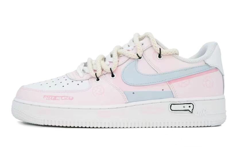 

Кроссовки Nike Air Force 1 Skateboarding Shoes Women's Low-top Pink/blue, розовый