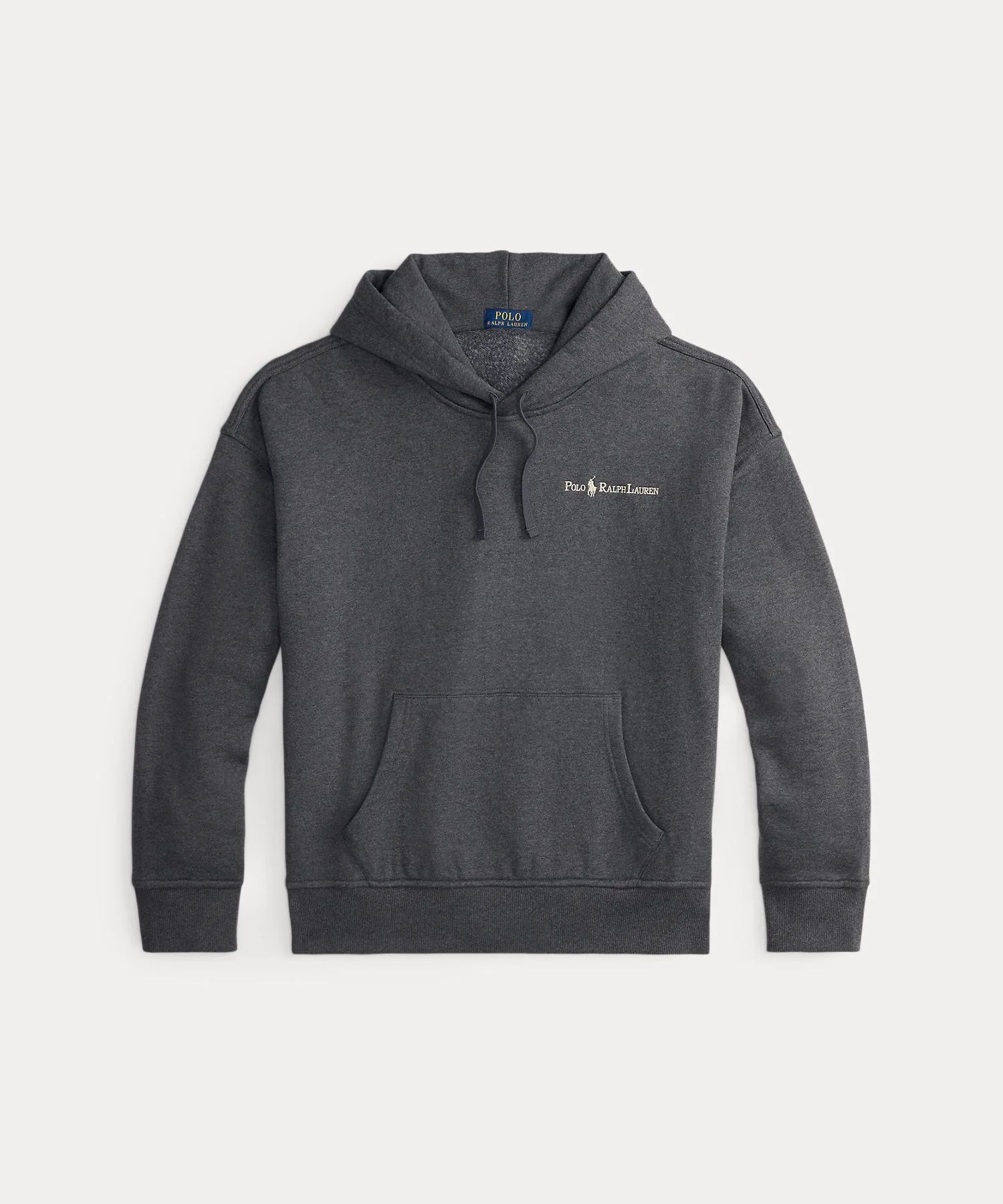 Толстовка с капюшоном и логотипом свободного кроя из флиса Polo Ralph Lauren, цвет 020 Gray — фото 2