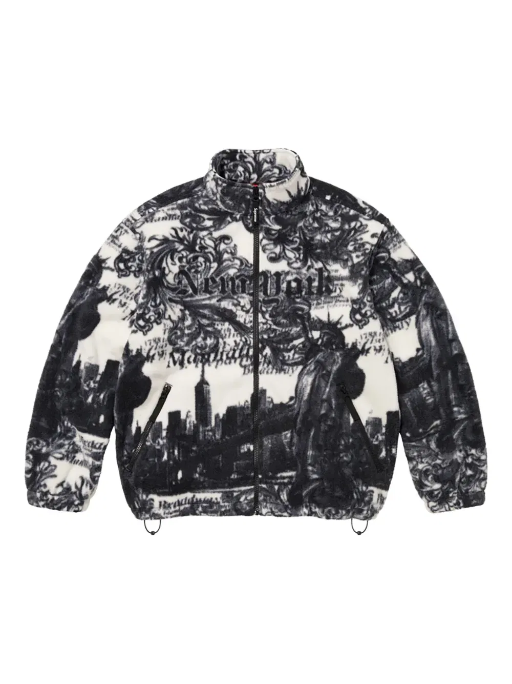 Флисовая куртка с принтом "Нью-йорк" Supreme, белый
