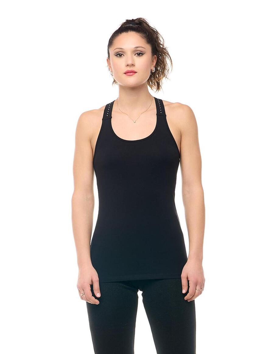 

LEONE 1947 APPAREL Женская майка Leone Be Glam с перекрещенными шнурками на спине