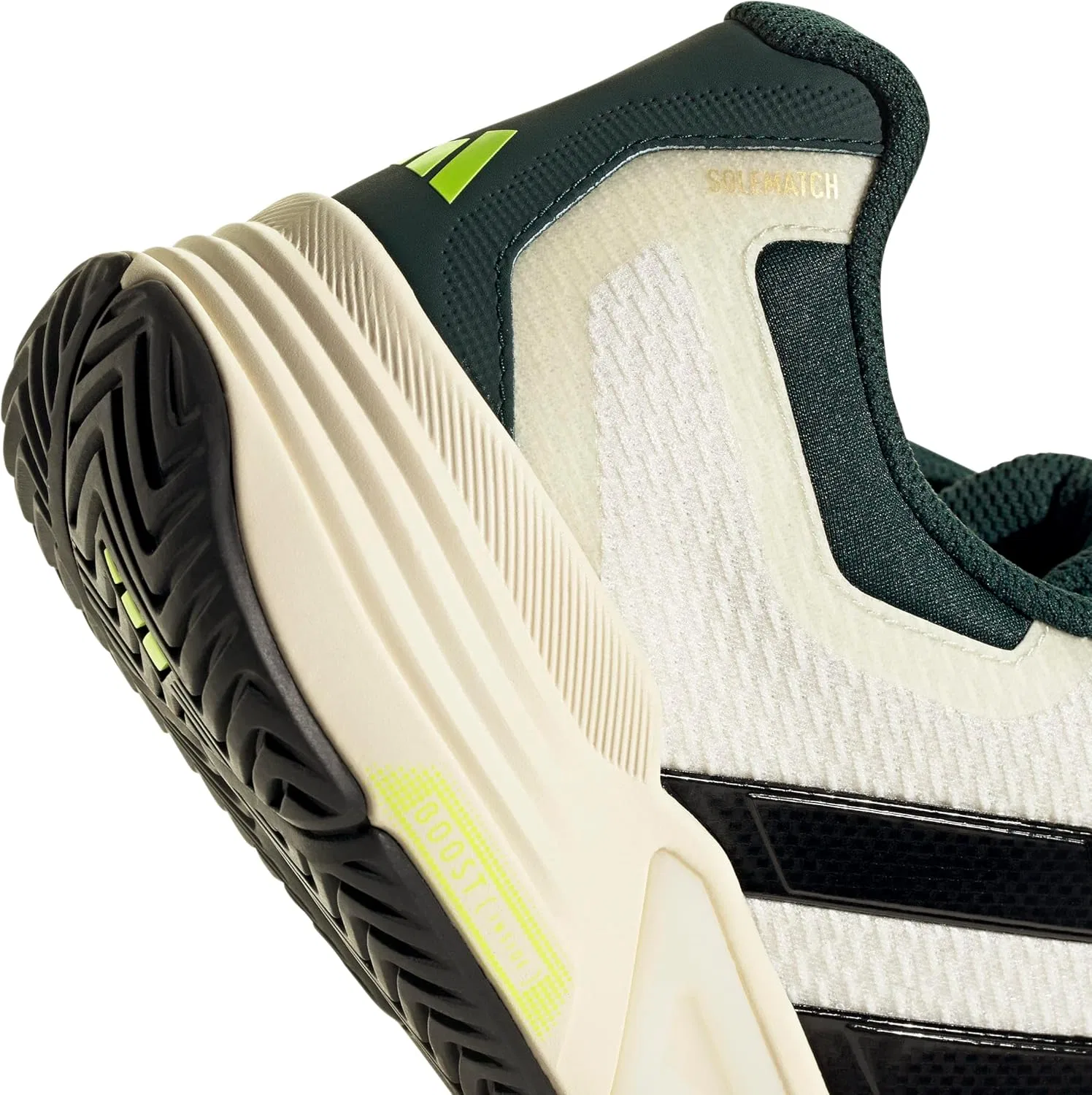Мужские теннисные кроссовки Adidas Solematch Control 2, Off White/Silver Metallic/Aurora Ivy — фото 2
