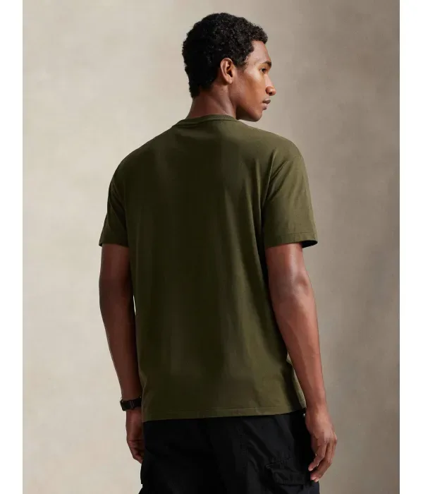 Футболка classic fit Polo Ralph Lauren, оливково-зеленый — фото 3