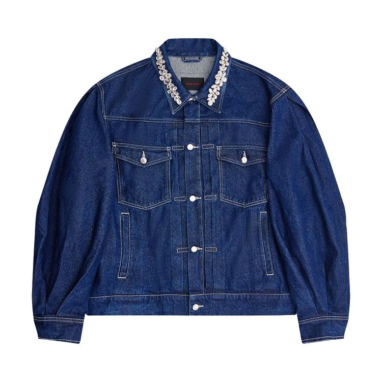

Куртка Simone Rocha Puff Sleeve Denim Jacket 'Blue', синий