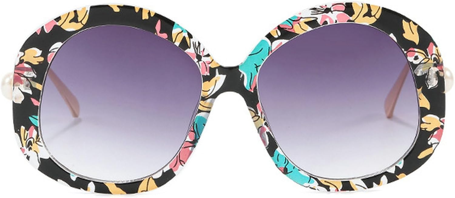 

Роскошные дизайнерские солнцезащитные очки большого размера для женщин, модные круглые ретро-солнцезащитные очки с градиентом, женские солнцезащитные очки с жемчужным блеском mincl, C6