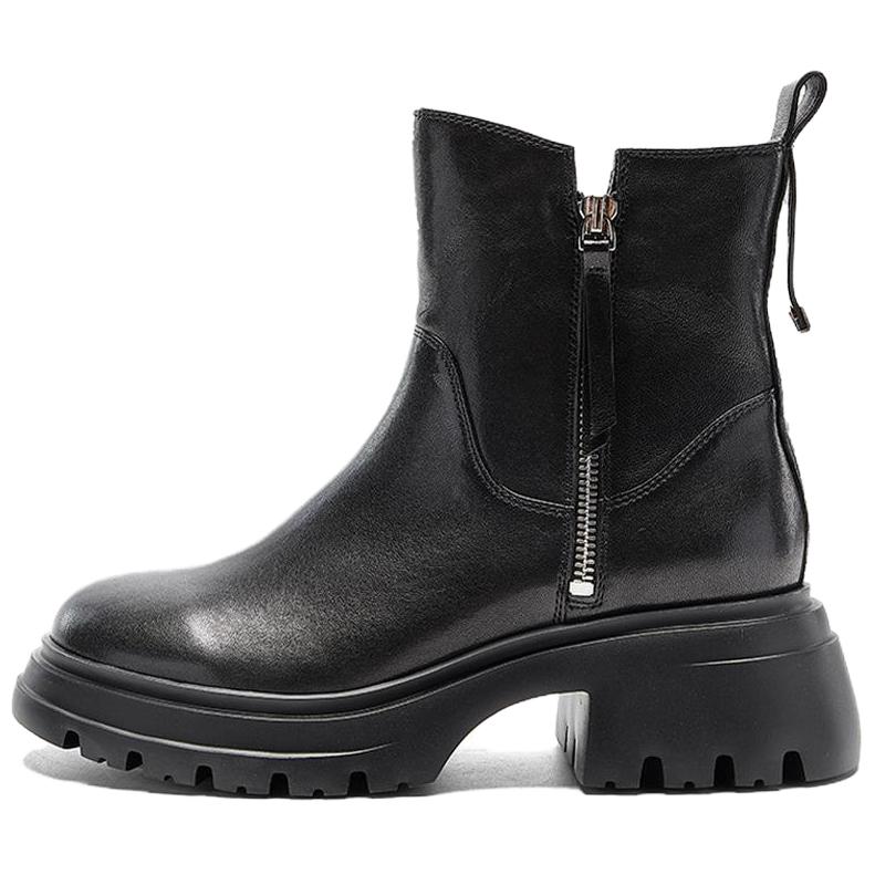 Ботильоны женские 6,5 см NINE WEST, Black (Fleece-Lined)