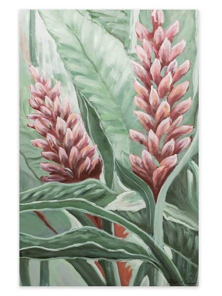 

Акриловая картина ручной работы KUNSTLOFT Jungle Blossom цвет schwarz/rot/weiß