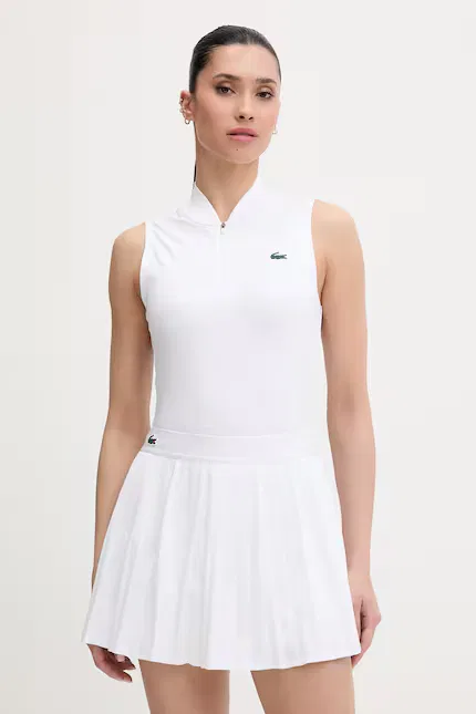 Топ Lacoste Белый, Эластичный трикотаж