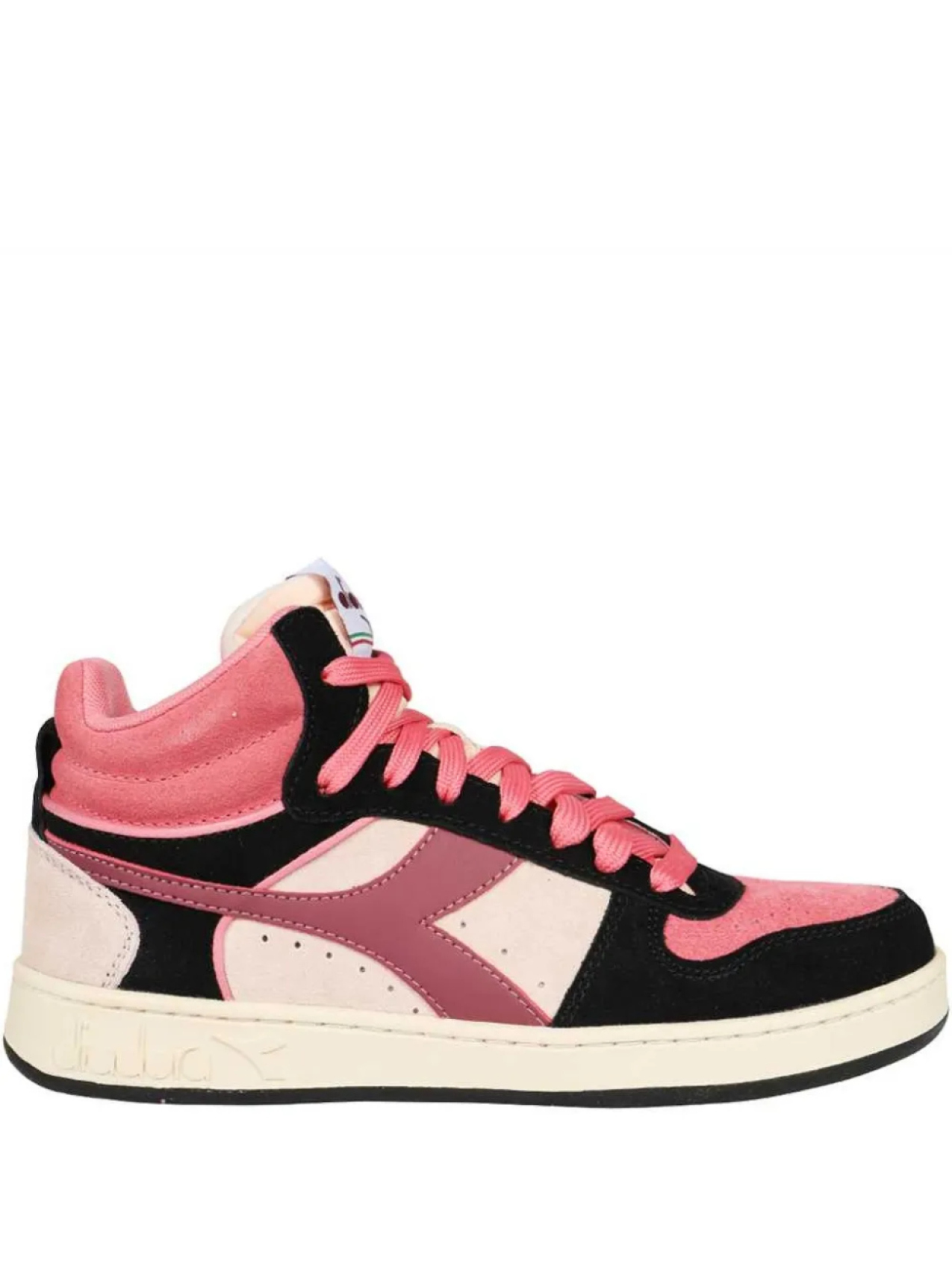Замшевые высокие кеды Diadora, розовый