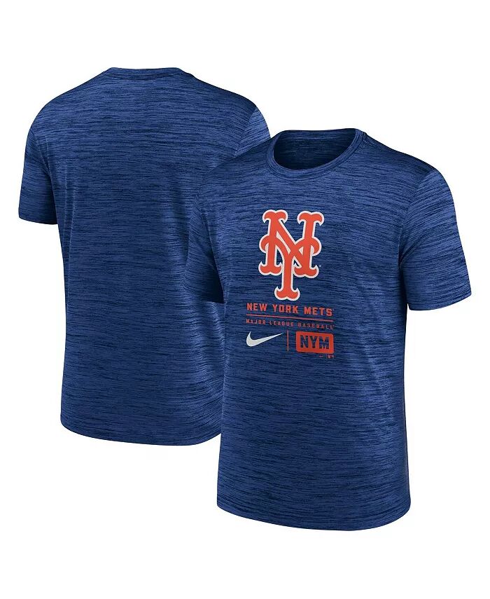 

Мужская футболка Royal New York Mets Velocity с большим логотипом Nike