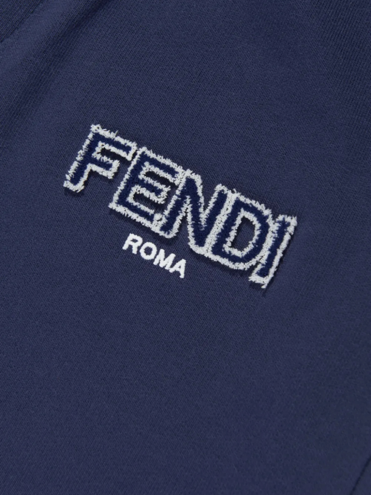 Спортивные брюки с нашивкой-логотипом Fendi Kids, синий — фото 4