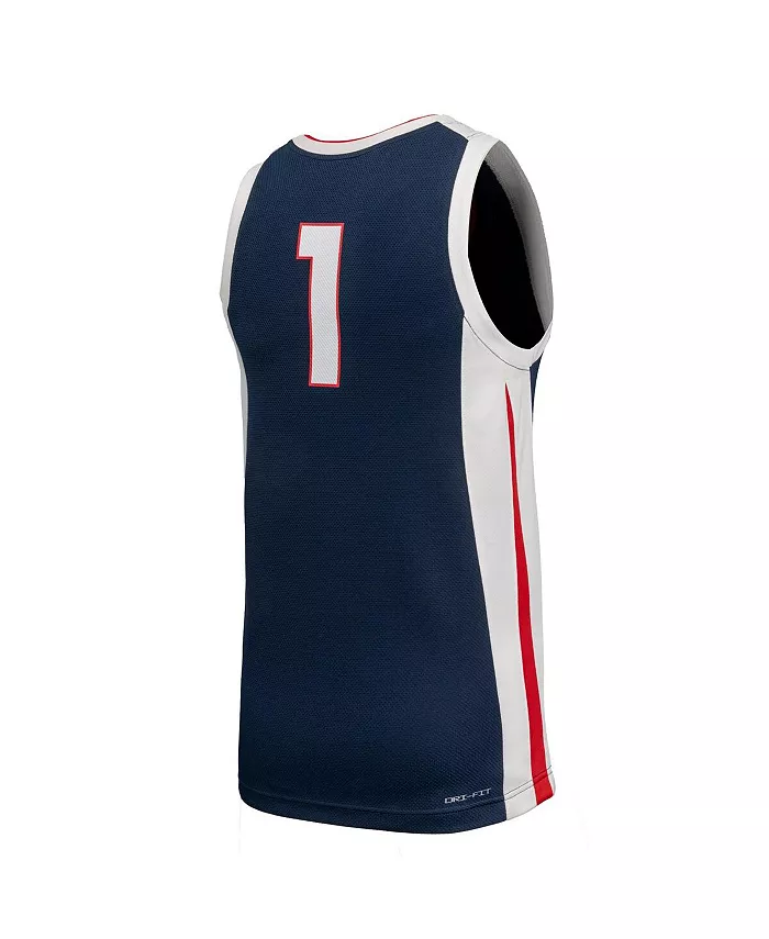 Мужская темно-синяя баскетбольная майка Gonzaga Bulldogs Replica Nike — фото 3